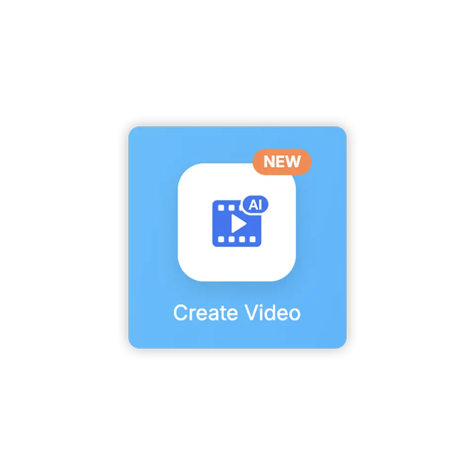 Open a new video project in Visla's social media animation tool by clicking 'Create Video'.